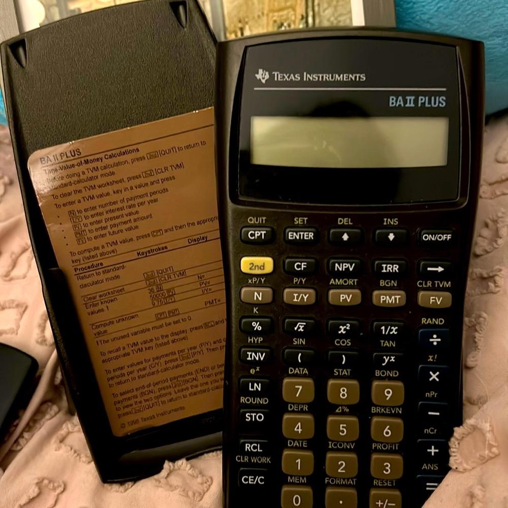 Vintage 1996 Texas Instruments BA II Plus Advanced Business Analyst CalculatorQ9